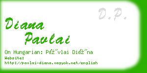 diana pavlai business card